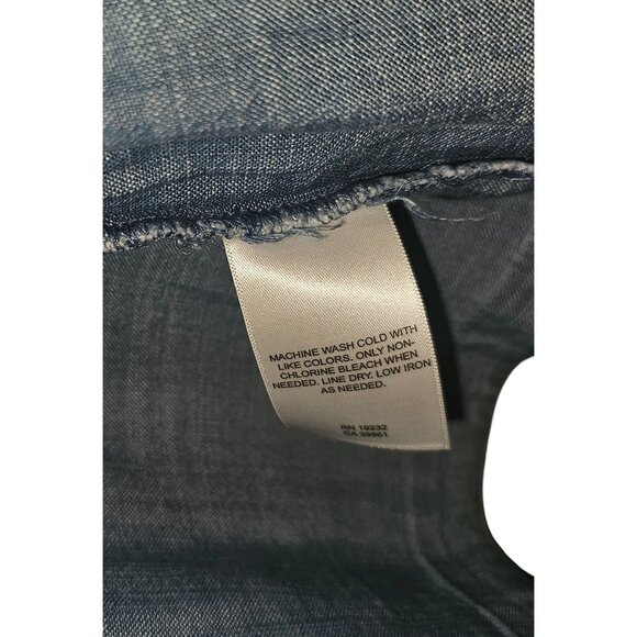 Alfred Dunner Womens Petite Small Blue Chambray Jacket w/Pockets & 3/4 Sleeves - Picture 8 of 13